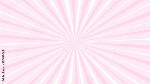Pink sunburst background with rays