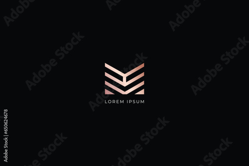 Mh letter modern design creative golden wordmark design typography illustration, hm wordmark, mh logo