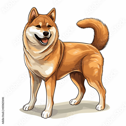 shiba inu vector illustration