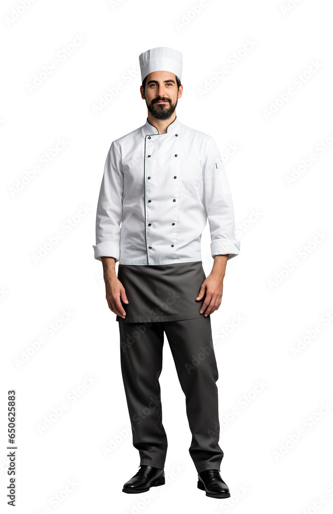 Chef, a cook man isolated on transparent white background Chef, a cook man isolated on transparent white background