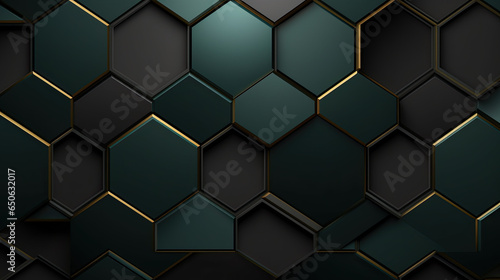 Hexagone inspired wallpaper background with yellow light effects