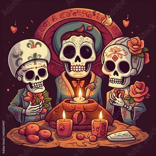 halloween party skull