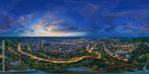 stuttgart germany aerial panorama 360° x 180° equirectangular vr environment spherical mapping