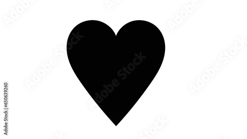 black heart isolated on white. love, like, valentine day