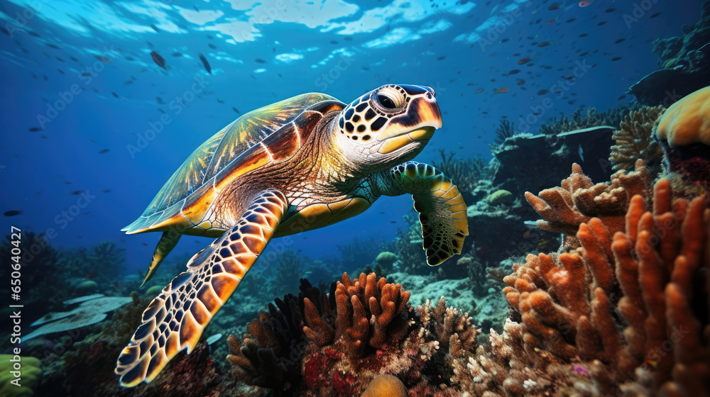 Hawksbill Turtle Ai Generative Hawksbill Turtle Ai Generative