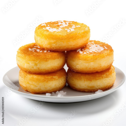 PASTEL DE QUEIJO BRAZILIAN FRIED PASTRY WIT CHEESE On white background Ai Generative