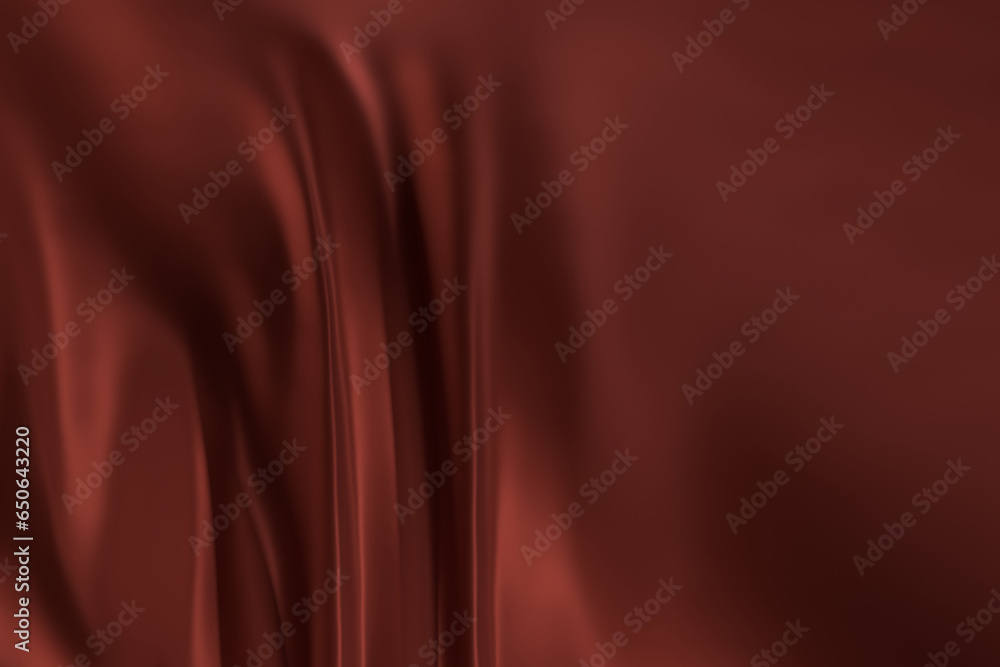 Fototapeta premium Beautiful brown 3D plain cloth with wrinkles 