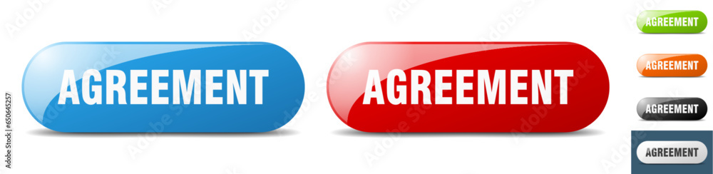 agreement button. key. sign. push button set agreement button. key. sign. push button set