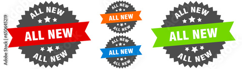 all new sign. round ribbon label set. Seal