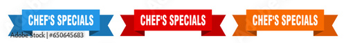 chef's specials ribbon. chef's specials isolated paper sign. banner
