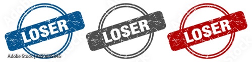 loser stamp. loser sign. loser label set