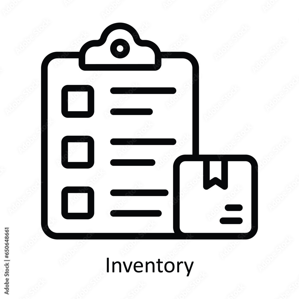 Inventory vector outline Icon Design illustration. Web store Symbol on White background EPS 10 File Inventory vector outline Icon Design illustration. Web store Symbol on White background EPS 10 File