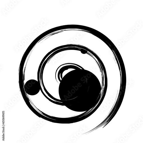 Spiral Line Abstract Grunge Brush Strock