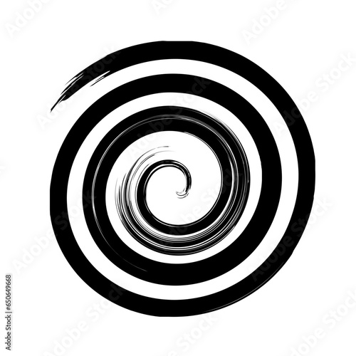 Spiral Line Abstract Grunge Brush Stroke