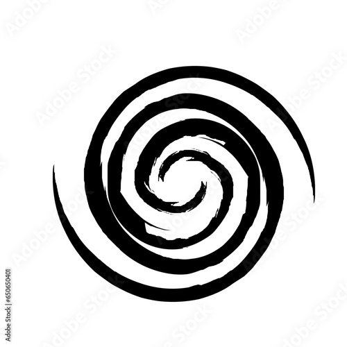 Spiral Line Abstract Grunge Brush Stroke