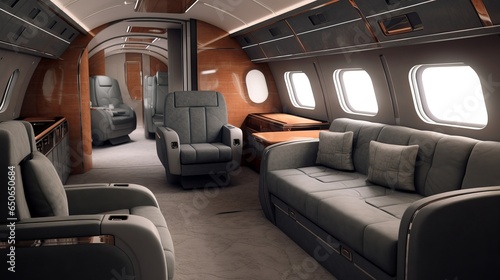Inside a private jet, Generative AI