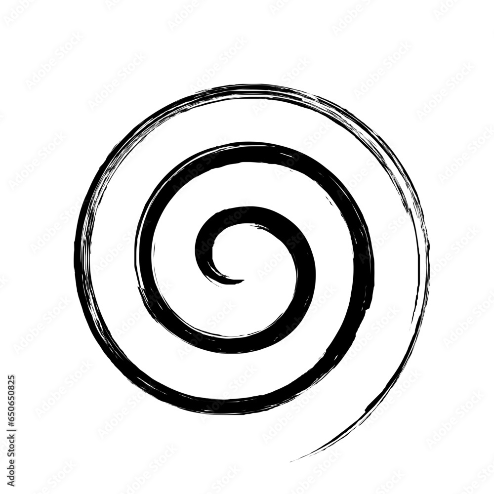 Spiral Line Abstract Grunge Brush Stroke Spiral Line Abstract Grunge Brush Stroke