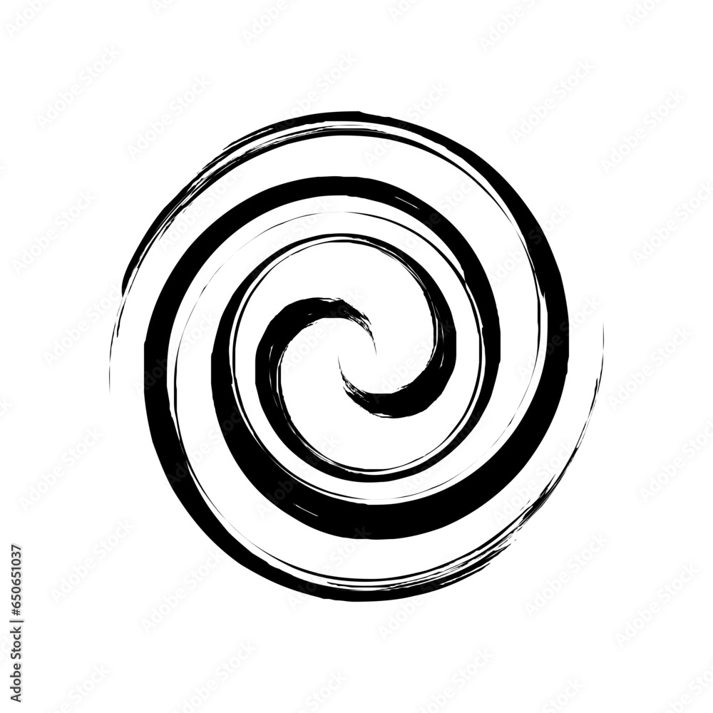 Spiral Line Abstract Grunge Brush Stroke