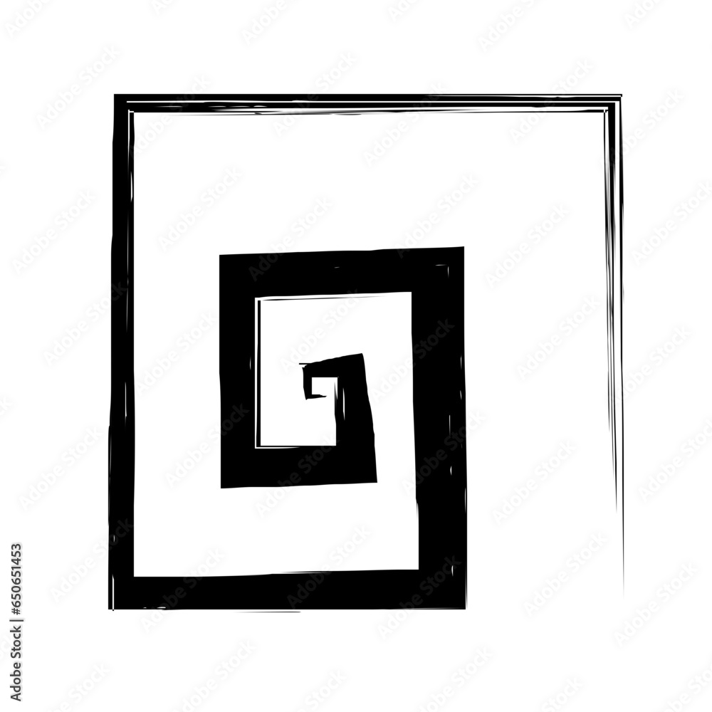 Spiral Line Abstract Grunge Brush Stroke Spiral Line Abstract Grunge Brush Stroke