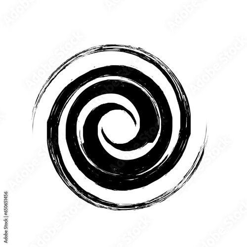 Spiral Line Abstract Grunge Brush Stroke