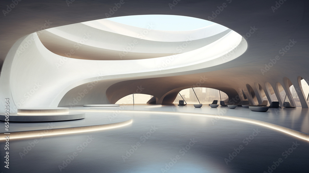 Decorative design luxury modern curve building