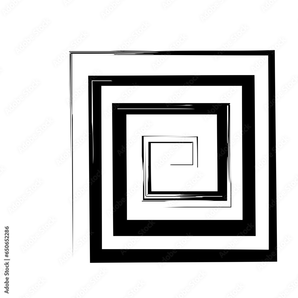 Spiral Line Abstract Grunge Brush Stroke twist spring line