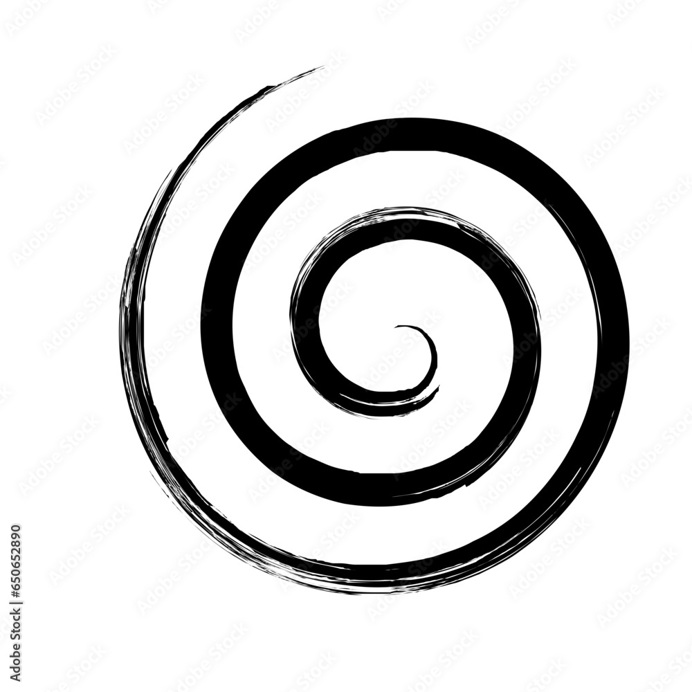 Spiral Line Abstract Grunge Brush Stroke twist spring line