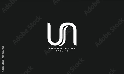 UNS, USN, NUS, NSU, SNU, SUN, Abstract initial monogram letter alphabet logo design