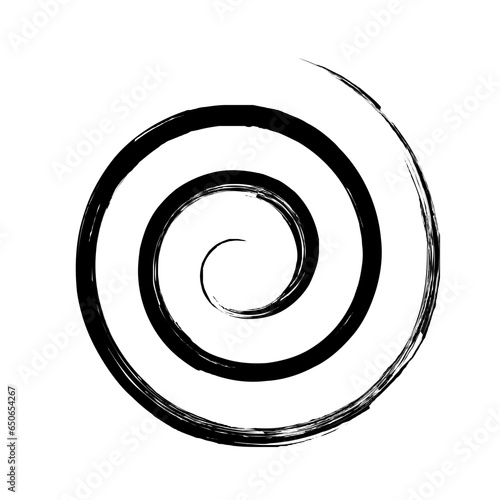 Spiral Line Abstract Grunge Brush Strock