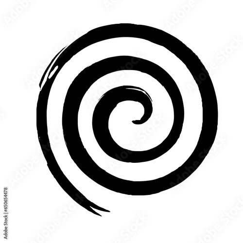 Spiral Line Abstract Grunge Brush Strock