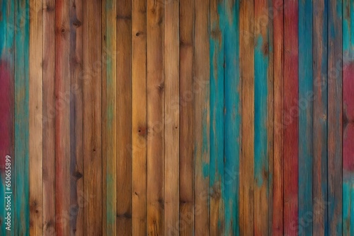 old rustic abstract painted wooden wall table floor texture - wood background panorama banner long, rainbow painting colors LGBT, seamless pattern