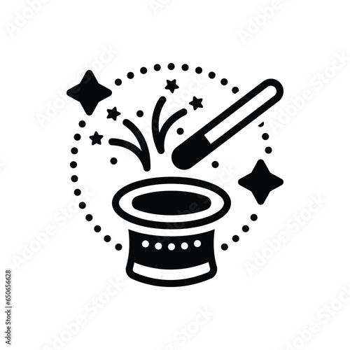 Black solid icon for tricks 