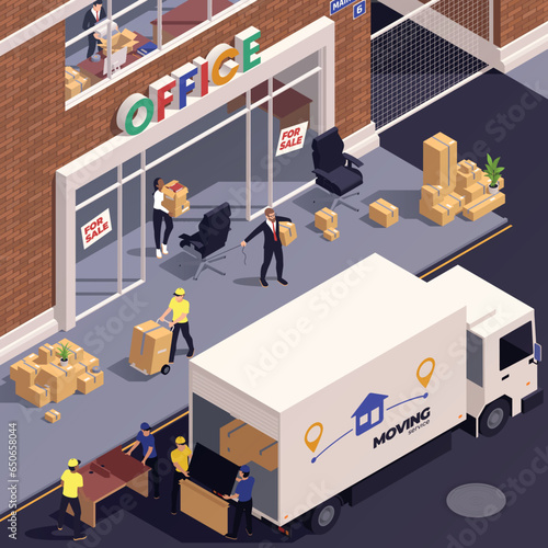 Relocation Service Isometric