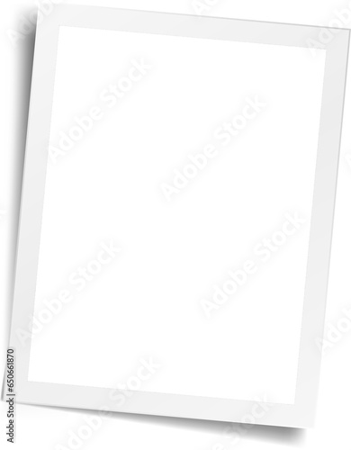 Retro realistic photo frame