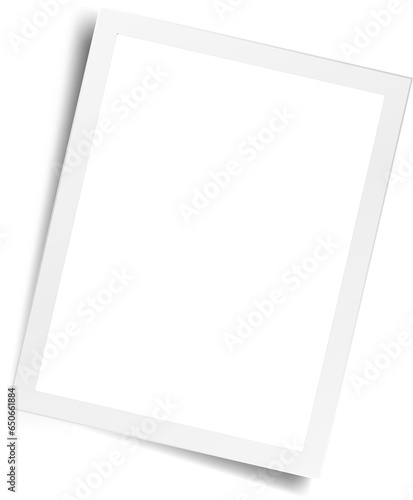 Retro realistic photo frame