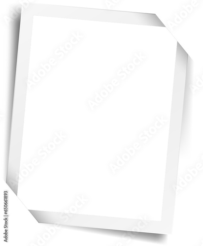 Retro realistic photo frame