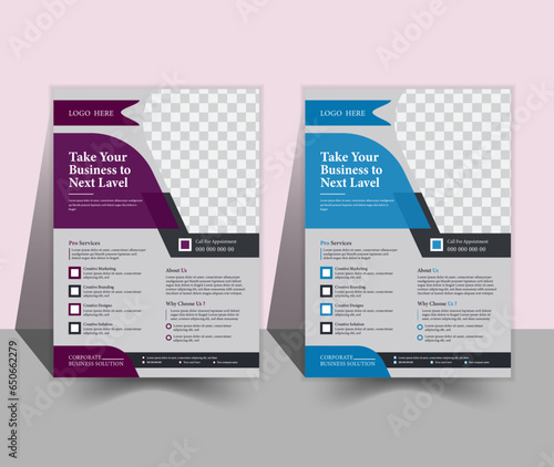 It is part of a flyer design template or brand identity. It is designed by Adobe Illustrator.

