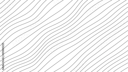 Black and white stripes. Abstract wavy lines background.