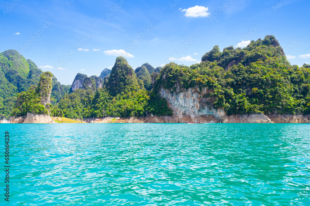 The Beautiful mountains in Ratchaprapha Dam at Khao Sok National Park, Surat Thani Province, Thailand. The Beautiful mountains in Ratchaprapha Dam at Khao Sok National Park, Surat Thani Province, Thailand.