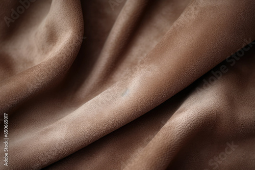 Suede's Intricate Textures Unveiled: A Mesmerizing Close-Up Shot Showcasing Velvety Fibers and Elegant Patterns in Fine Detail.