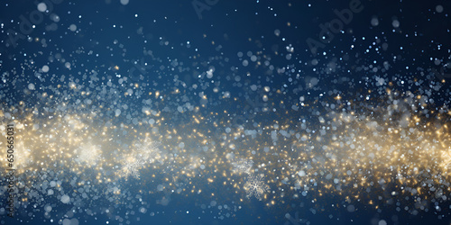 Gold glitter background    Abstract  and silver bokeh with blue background