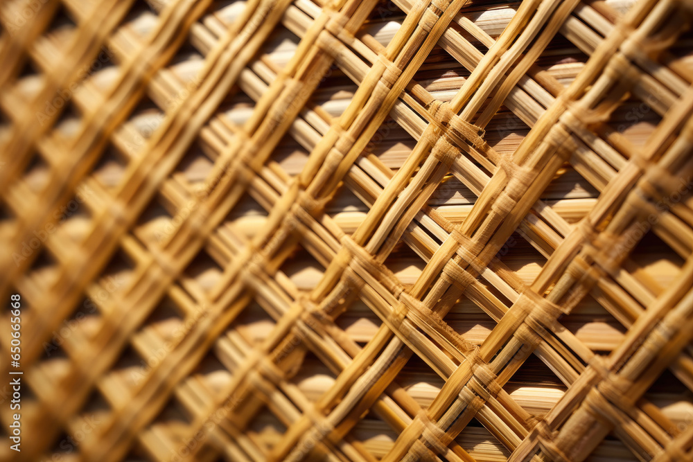 Bamboo Matting Unveils Intricate Woven Patterns: A Captivating Macro Close-Up Showcasing the Beauty of Sustainable Materials and Craftsmanship in Asian Culture. Bamboo Matting Unveils Intricate Woven Patterns: A Captivating Macro Close-Up Showcasing the Beauty of Sustainable Materials and Craftsmanship in Asian Culture.