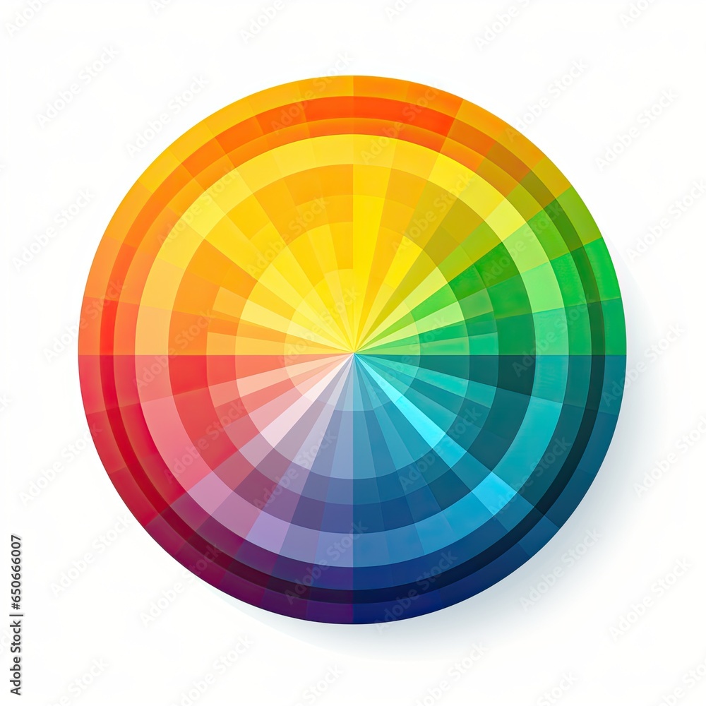 Obraz premium Rainbow Circle in cartoon style on a white background