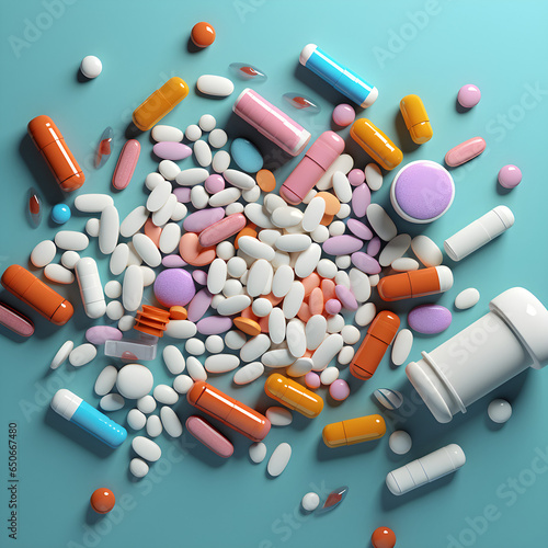 Chaotic Beauty in Modern Medicine - A Spilled Arrangement of Diverse Pills and Drugs
