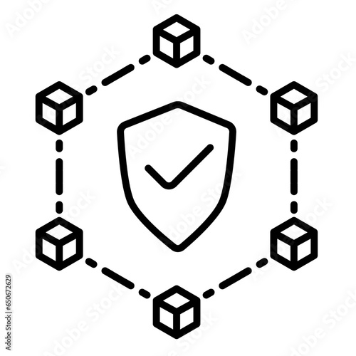 blockchain security cryptocurrency icon