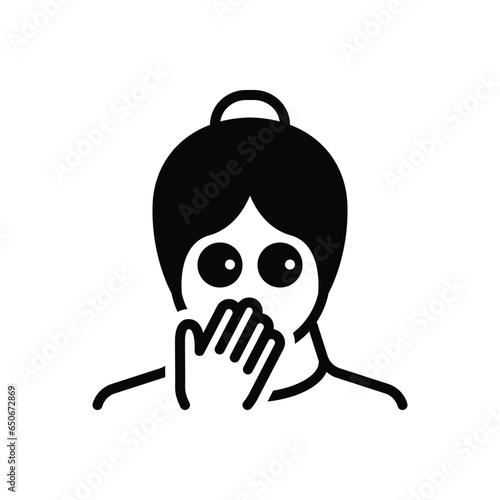 Black solid icon for oops 