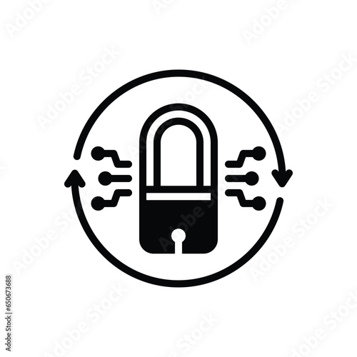 Black solid icon for reset 