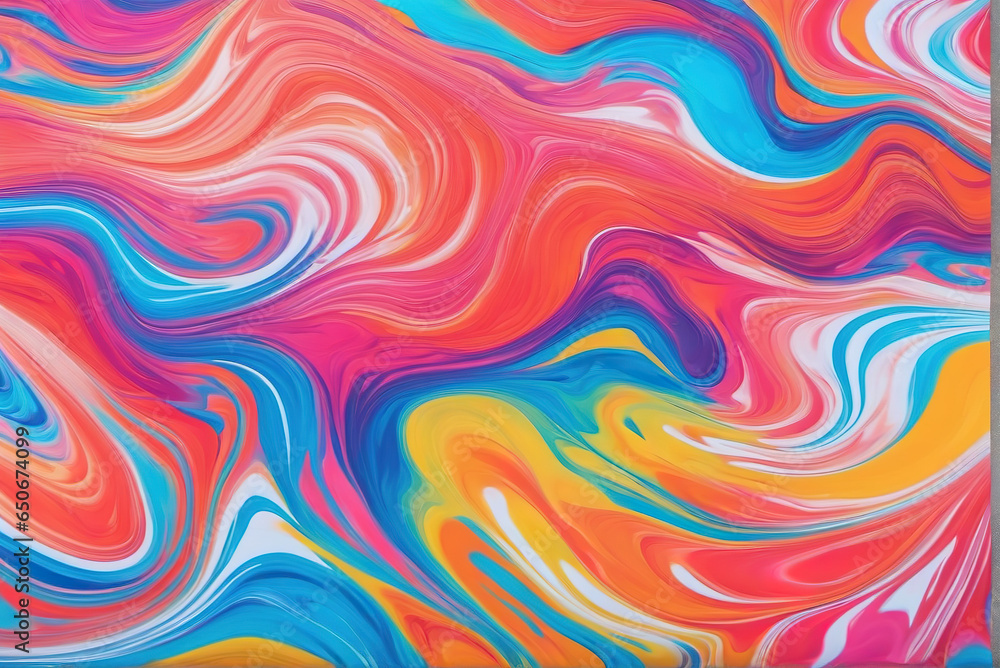 Background of rainbow colored watercolor paints blending into each other