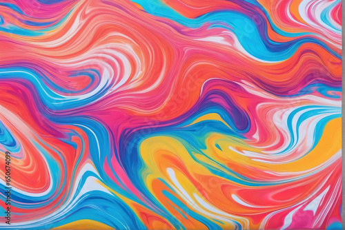 Background of rainbow colored watercolor paints blending into each other