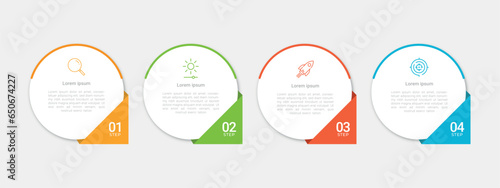 Infographic design template with 4 step structure Vector photo
